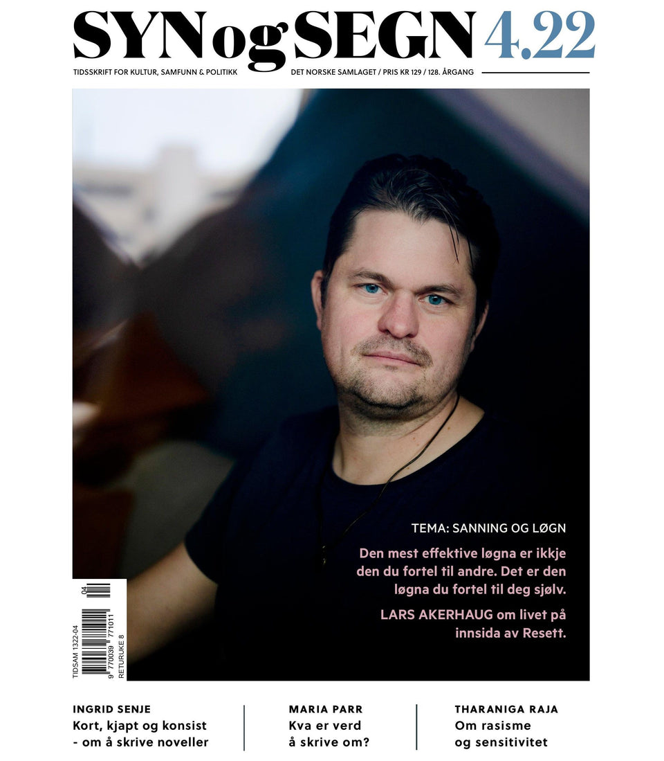 Syn og segn. Hefte 4-2022: tidsskrift for kultur, samfunn & politikk