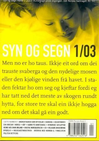 Syn og segn: hefte 1-2003