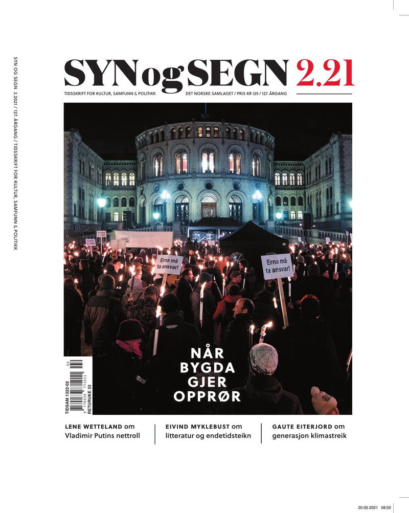Syn og segn. Hefte 2-2021: tidsskrift for kultur, samfunn & politikk